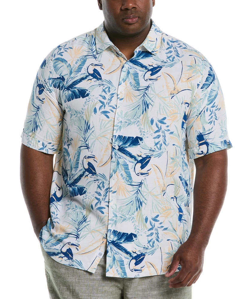 Cubavera Men's Big & Tall Classic-Fit Toucan-Print Button-Down Shirt