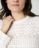 French Connection Women's Cropped Crotchet-Bobble Long Sleeve Sweater