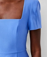 French Connection Women's Whisper Square-Neck Short-Sleeve Dress