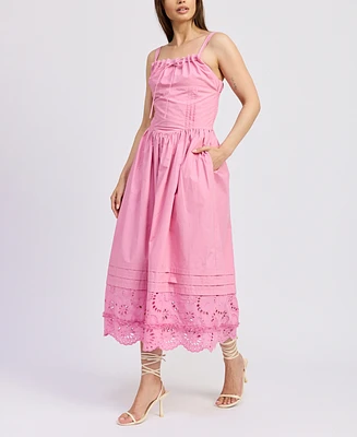 En Saison Women's Peyton Cotton Midi Dress