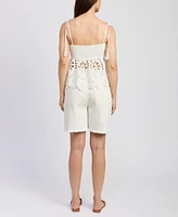 En Saison Women's Courtney Cotton Peplum Top