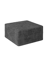 Modern Minimalist Corduroy Sofa: Sleeper, Sectional, Space-Saving Design - Grey