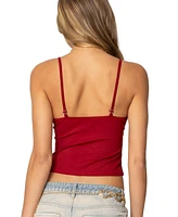 Edikted Women's Rhiannon Washed Wide Leg Jeans