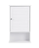 Gymax 27.5'' H Wall Cabinet Hanging Bathroom Storage Cabinet Adjustable Shelf