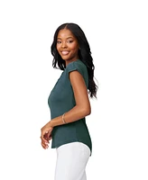 Cable & Gauge Women's Embroidered Henley Top