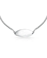 Bling Jewelry Delicate Thin Oval Medical Id Bracelet in Sterling Silver
