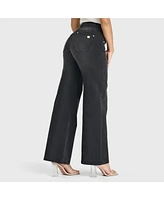 Freddy Women's N.o.w Denim High Waisted Wide Leg Jeans