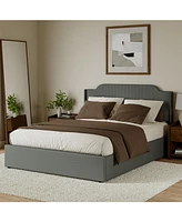 Stuart Hydraulic Lift Up Storage Upholstered Platform Bed