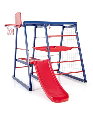 Multi-Function 7-in-1 Metal Climbing Set for Kids Ages 3 to 7 Years