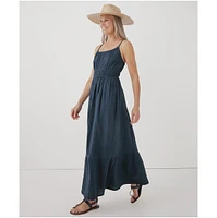 Pact Women's Organic Cotton Coastal Double Gauze Cami Maxi Dress