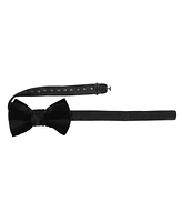 Trafalgar Men's Poirot Velvet Solid Colored Bow Tie