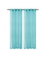 GoodGram Ultra Luxurious Elegant Sheer Grommet Single Curtain Panel - 54 in. W x 84 L, White