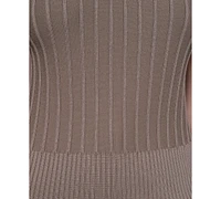 Karl Lagerfeld Paris Women's Collared Ribbed Shirt