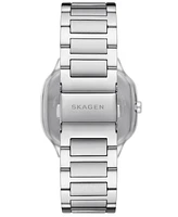 Skagen Men's Mellem Quartz Three-Hand Silver Stainless Steel Watch, 40mm