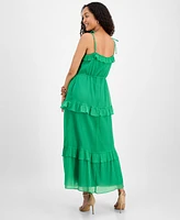 julia jordan Women's Tie-Strap Maxi Dress