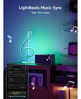 Lepro TB2 Ai Smart Table Lamp, Rgb+Ic Addressable Led Lamp Alexa Google Enable, App Control Color Changing Modern Spiral Lamp No Remote, Music Sync, A