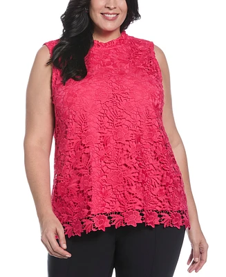 Rafaella Plus Scalloped Lace Sleeveless Top