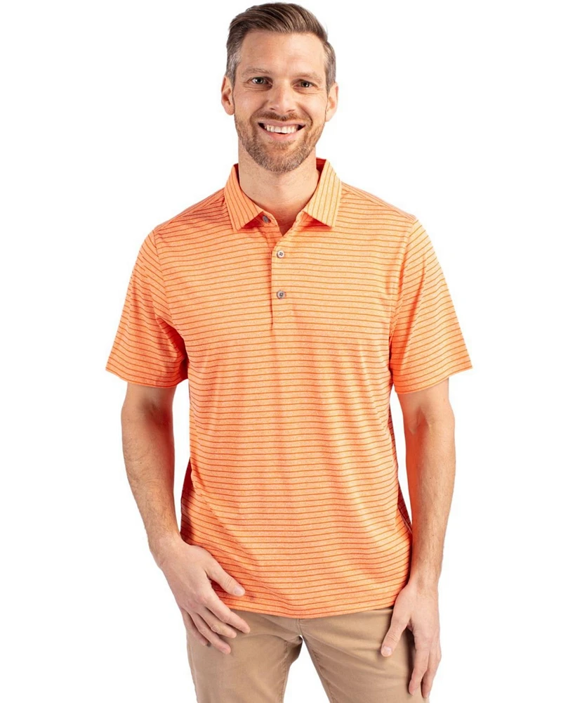 Cutter & Buck Men's Forge Eco Heather Stripe Stretch Recycled Polo