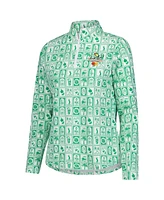 Smith & Quinn Women's Green Arnold Palmer Invitational Geo Print Ava Quarter-Zip Pullover