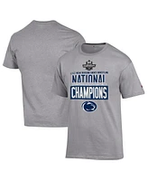 Champion Men's Gray Penn State Nittany Lions 2025 Ncaa Wrestling National Champions Locker Room T-Shirt