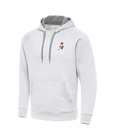 Antigua Men's White Clemson Tigers Golfer Victory Pullover Hoodie