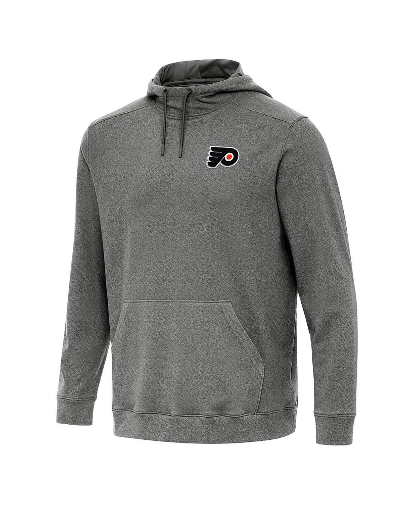 Antigua Men's Heather Black Philadelphia Flyers Cloud Pullover Hoodie