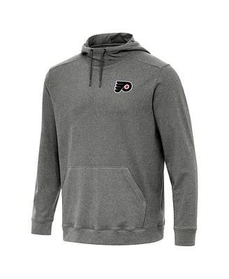 Antigua Men's Heather Black Philadelphia Flyers Cloud Pullover Hoodie