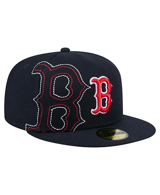 New Era Men's Navy Boston Red Sox Yarn Stitch 59FIFTY Fitted Hat