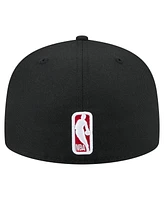 New Era Men's Black Chicago Bulls State Stitch 59FIFTY Fitted Hat