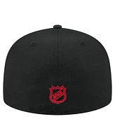 New Era Men's Black New Jersey Devils State Stitch 59FIFTY Fitted Hat