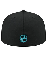 New Era Men's Black San Jose Sharks State Stitch 59FIFTY Fitted Hat