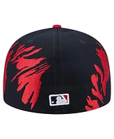 New Era Men's Navy/Red Atlanta Braves Retro Pattern 59FIFTY Fitted Hat