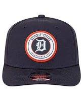 New Era Men's Navy Detroit Tigers Circle Patch 9SEVENTY Stretch-Snap Hat