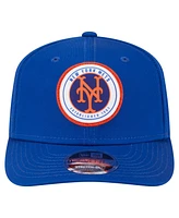 New Era Men's Royal New York Mets Circle Patch 9SEVENTY Stretch-Snap Hat