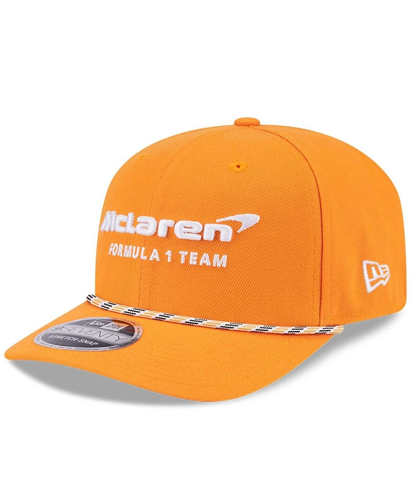 New Era Men's Orange McLaren F1 Team Multi-Rope 9SEVENTY Stretch snap Hat