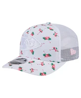 New Era Men's White Kansas City Chiefs Adventure Flamingo Pattern 9SEVENTY Stretch-Snap Hat