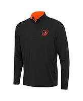 Antigua Men's Black Baltimore Orioles Content Quarter-Zip Top