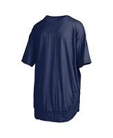 Pressbox Women's Navy Michigan Wolverines Poncho T-Shirt
