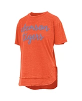 Pressbox Women's Orange Clemson Tigers Poncho T-Shirt