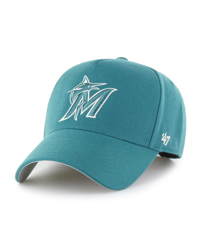 '47 Brand Men's Teal Miami Marlins Ballpark Offside Adjustable Hat