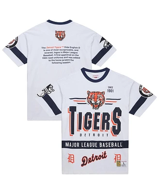 Mitchell & Ness Men's White Detroit Tigers Cooperstown Collection Team Origins Premium T-Shirt