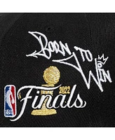 Mitchell & Ness Men's Black Golden State Warriors 2022 Nba Finals Born to Win Pro Crown Adjustable Hat