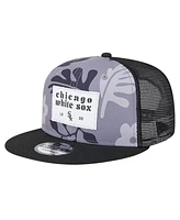 New Era Men's Black Chicago White Sox Bikini Bottom Trucker 9FIFTY Snapback Hat