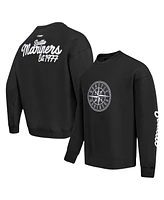 Pro Standard Men's Black Seattle Mariners Paint The City Dropped Shoulder Pullover Sweatshirt