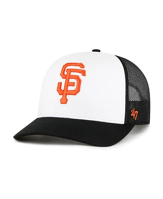 '47 Brand Men's White/Black San Francisco Giants Freshman Trucker Adjustable Hat