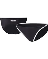 G-iii 4Her by Carl Banks Women's Black Miami Hurricanes Play Action Bikini Bottoms