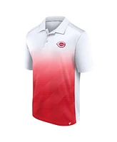 Fanatics Men's White Cincinnati Reds Iconic Parameter Sublimated Polo Shirt