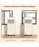 Cowsar 8,000 Btu Portable Air Conditioners Cool Up to 350 Sq.Ft, 4 Modes Portable Ac with Remote Control/Large Led Display/24Hrs Timer/Installation Ki