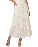 Liverpool Los Angeles Women's Cotton Eyelet Maxi Skirt