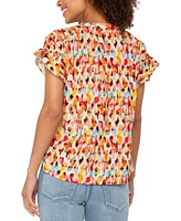 Liverpool Los Angeles Petite Printed Popover Top